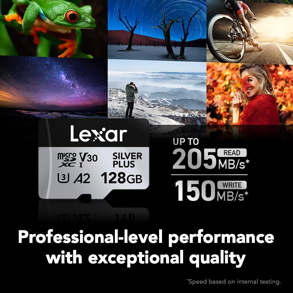 Lexar 128GB LMSSIPL128G-BNANG High-Performance UHS-I 250/150MB/s MicroSD Hafıza Kartı