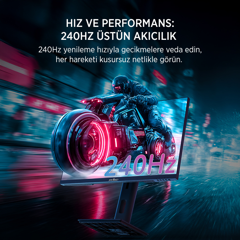 James Donkey Arven A50 24″ 240Hz 0.5Ms FHD Fast IPS Panel Gaming RGB Pivot Monitör (Sıfır Ölü Piksel Garantili)