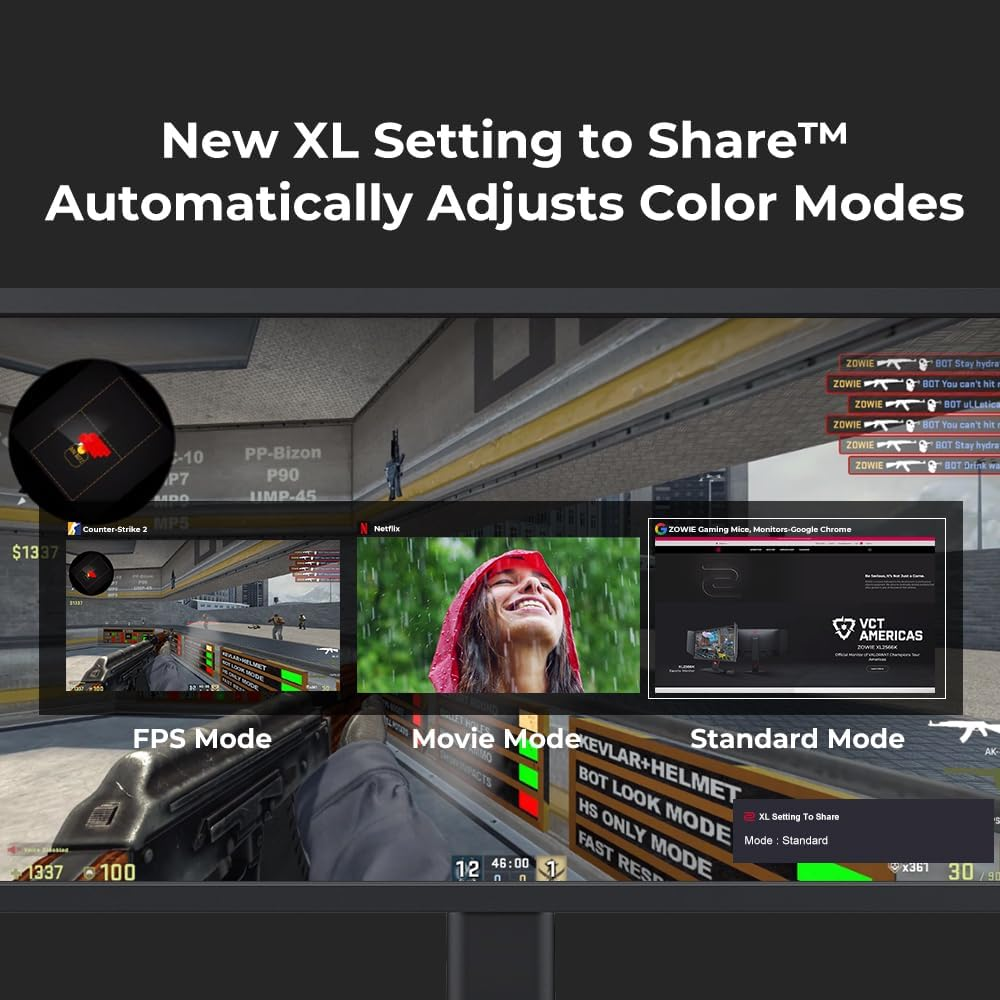 BenQ Zowie XL2566X+ 24.1″ 400Hz 0.5Ms FreeSync Premium DyAc 2 S-Switch Espor FHD Fast TN E-Spor Gaming Monitör