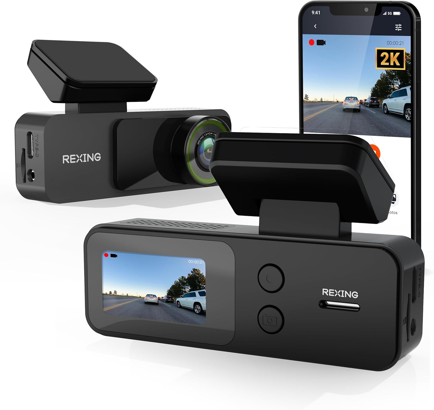 Rexing V1 Lite 2k Wifi Araç Kamerası + 32GB Sd Kart