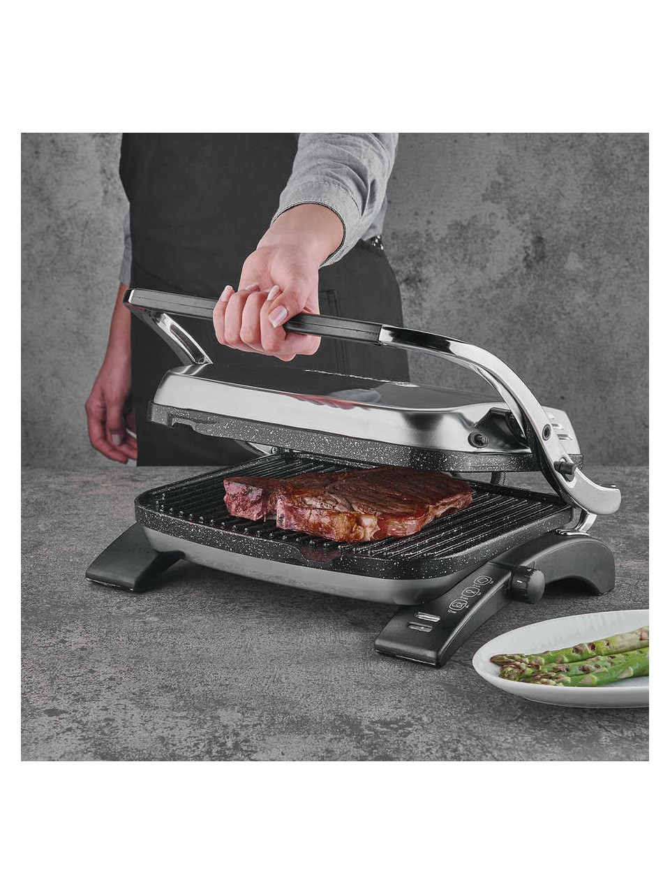 Korkmaz A328-05 Tostkolik Inox 1800 W Granit Tost Makinesi