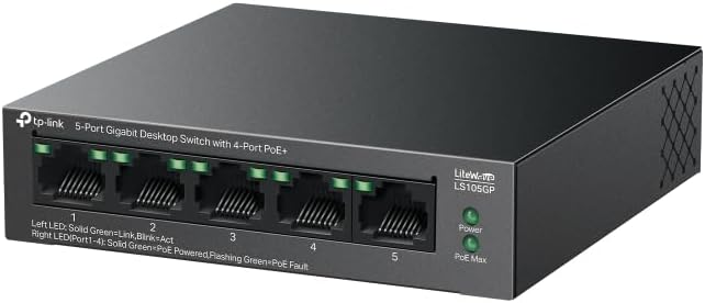 TP-Link LS105GP 5 Port 10/100/1000 Mbps PoE Switch