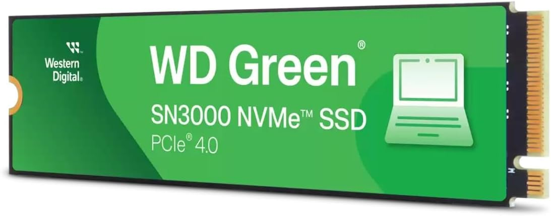 WD Green SN3000 1TB 5000/4200MB/s M.2 NVMe Gen 4 SSD Disk -
