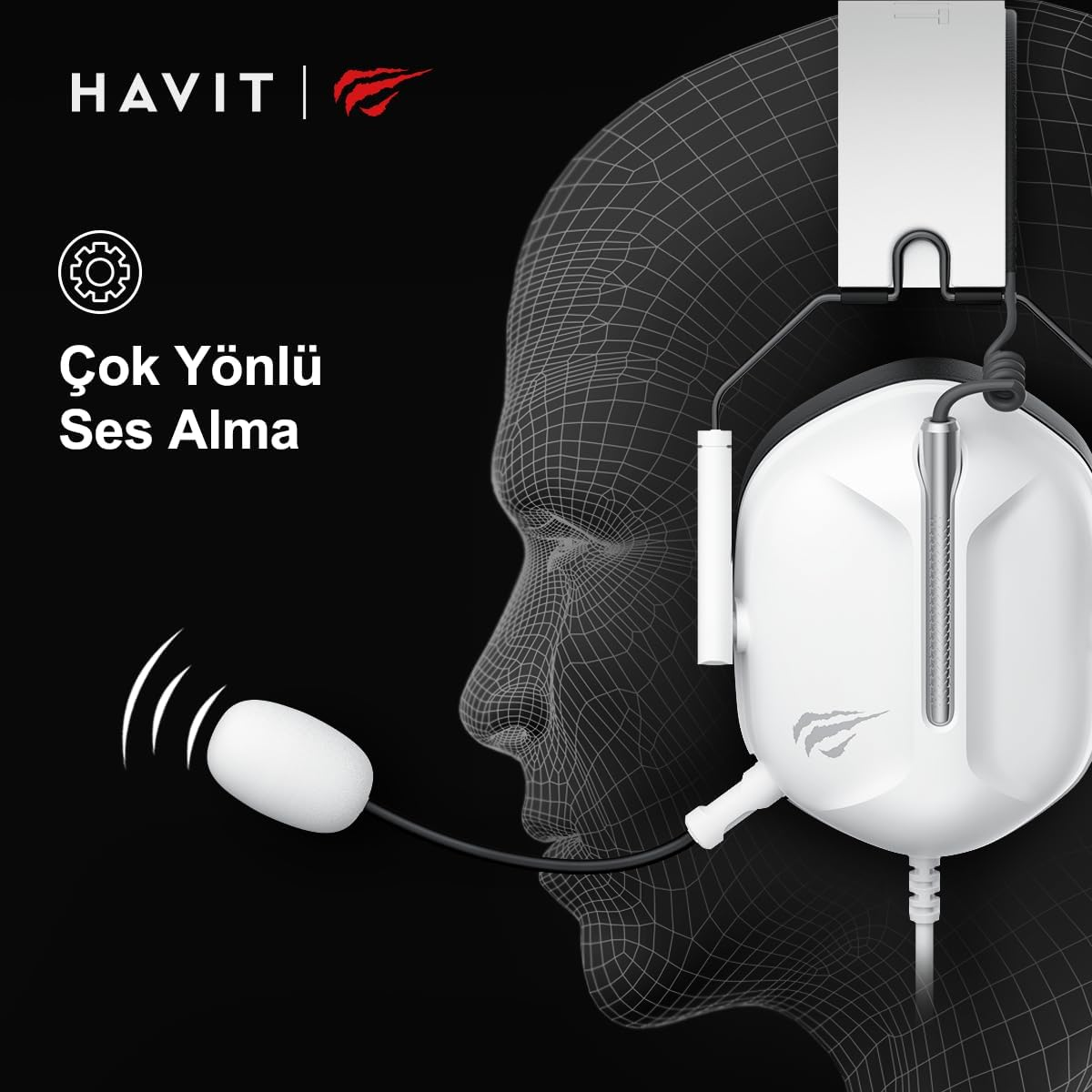 Havit Gamenote H2033D Gaming Oyuncu Kulaklığı Beyaz