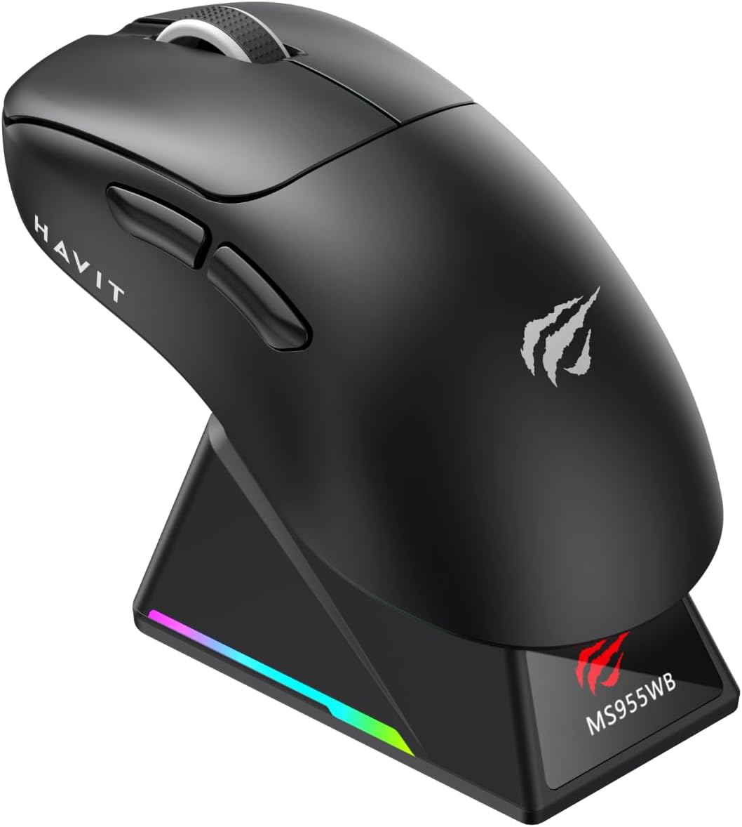 Havit Gamenote MS955WB Pro RGB Wireless Gaming Mouse 3 Modlu + Şarj İstasyonu - Siyah