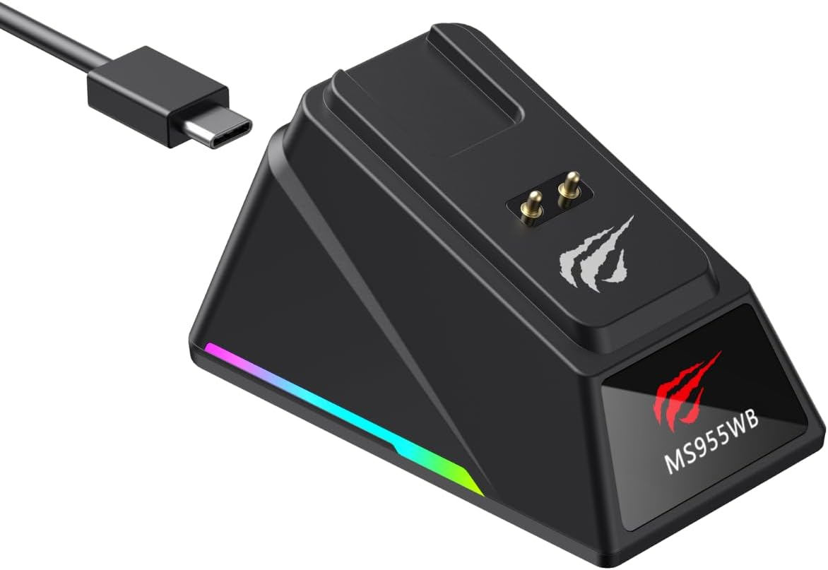 Havit Gamenote MS955WB Pro RGB Wireless Gaming Mouse 3 Modlu + Şarj İstasyonu - Siyah