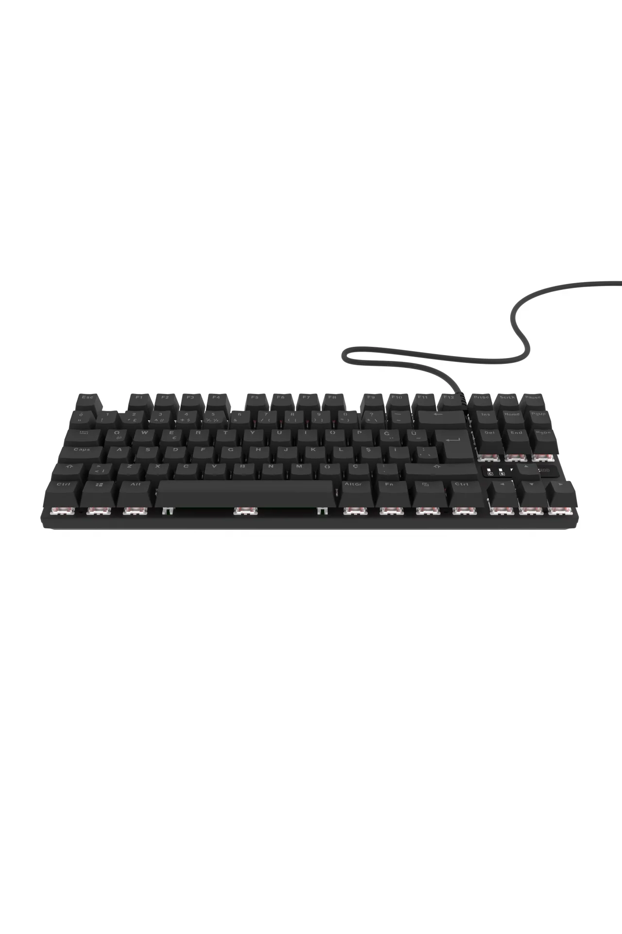 Hawk Gaming HK410K Mekanik Kırmızı Switch 19 Mod RGB Kablolu Siyah TKL Türkçe Gaming Klavye