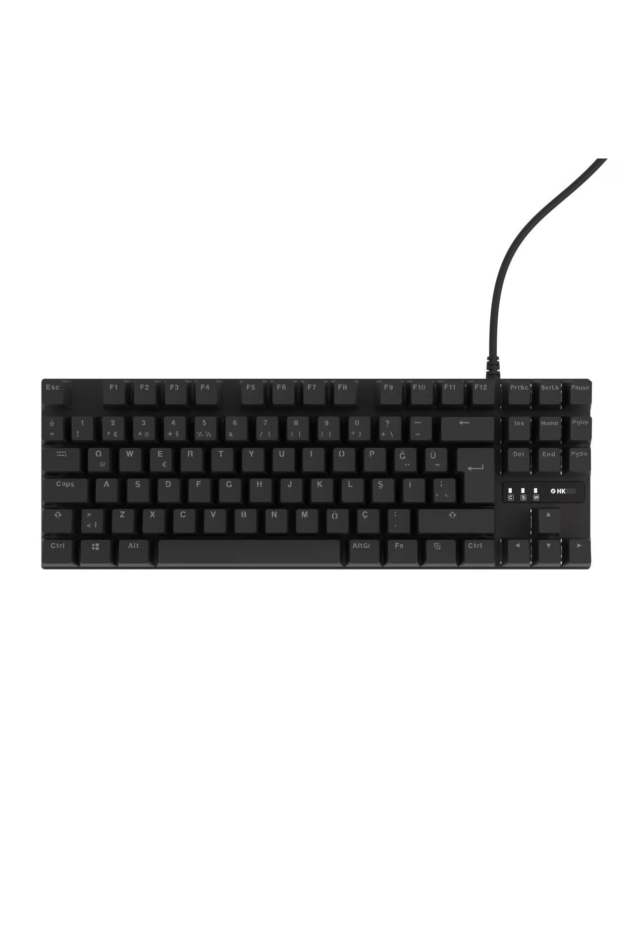 Hawk Gaming HK410K Mekanik Kırmızı Switch 19 Mod RGB Kablolu Siyah TKL Türkçe Gaming Klavye