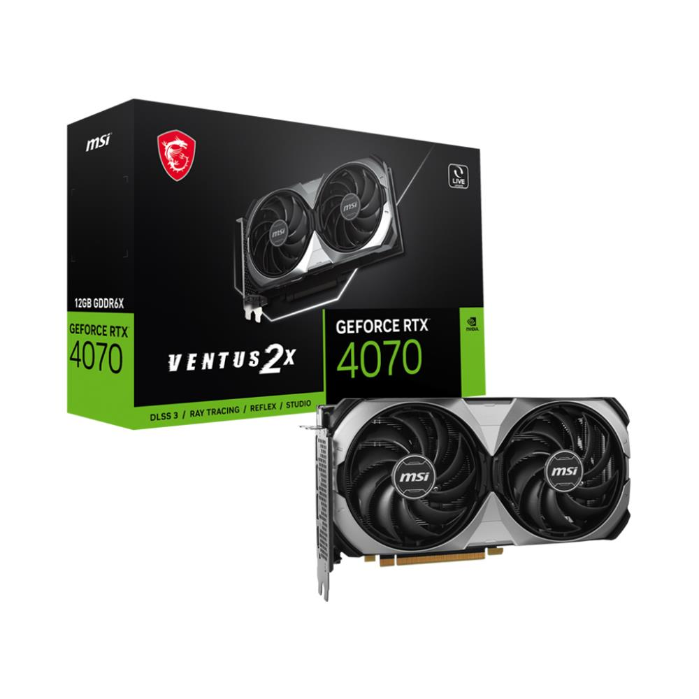 MSI GeForce RTX 4070 VENTUS 12G  2X E1 OC GDDR6X 192BIT DX12 DLSS 3 Gaming Ekran Kartı