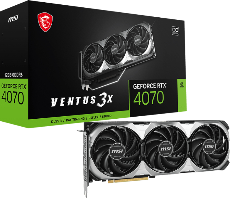 MSI GeForce RTX 4070 Ventus  3X E 12G OC Gaming Ekran Kartı