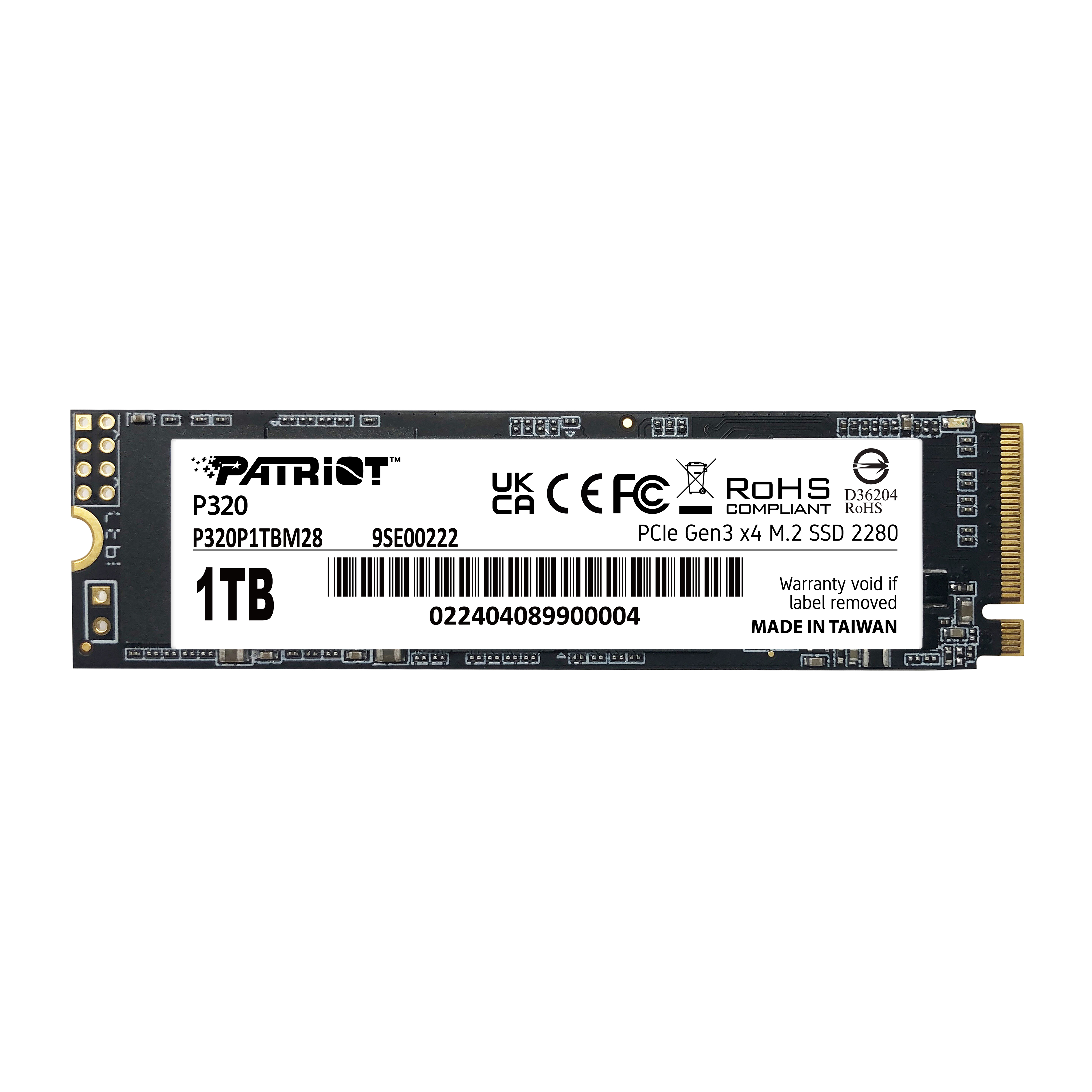 Patriot P320 1TB 3000/2200MB/s NVMe M.2 SSD Disk 