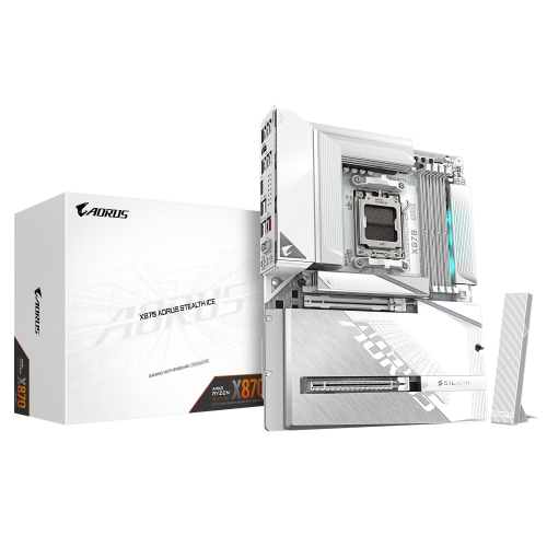 Gigabyte X870 AORUS STEALTH ICE AM5 DDR5 8200MHz (OC) ATX Gaming (Oyuncu) Anakart