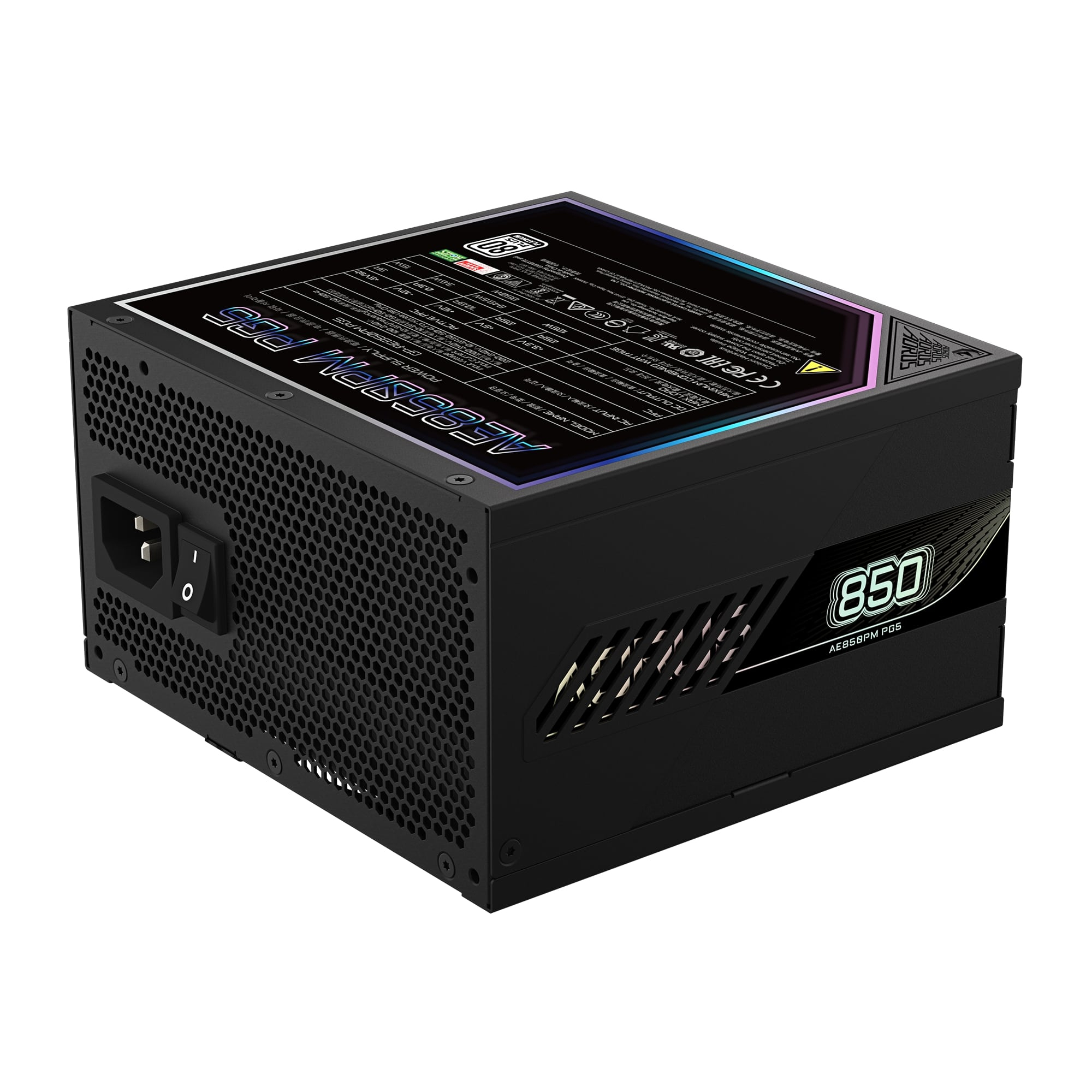 Gigabyte Aorus Elite GP-AE850PM PG5 850W 80+ Platinum PCIe 5.0 - ATX 3.1 Full Modüler Siyah Power Supply