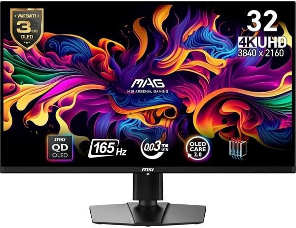 MSI MAG 321UP QD-OLED 31.5″ 0.03ms 165Hz UHD QD-OLED Adaptive-Sync Gaming  Monitör
