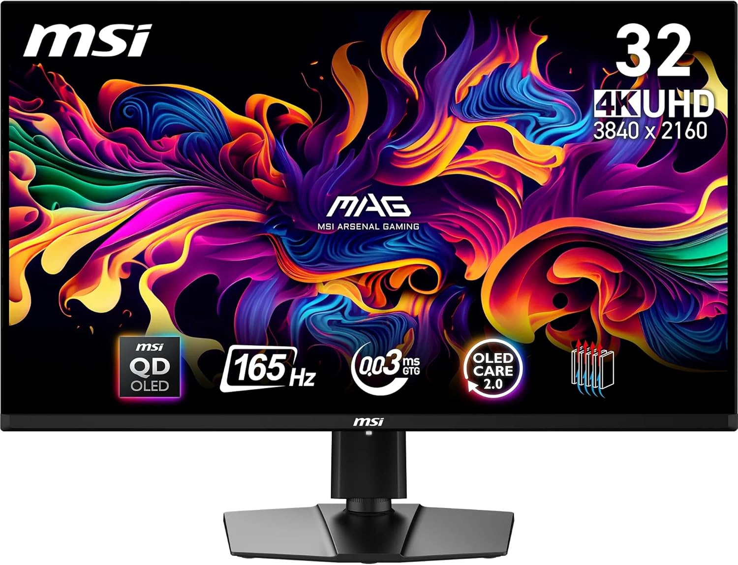 MSI MAG 321UP QD-OLED 31.5″ 0.03ms 165Hz UHD QD-OLED Adaptive-Sync Gaming  Monitör