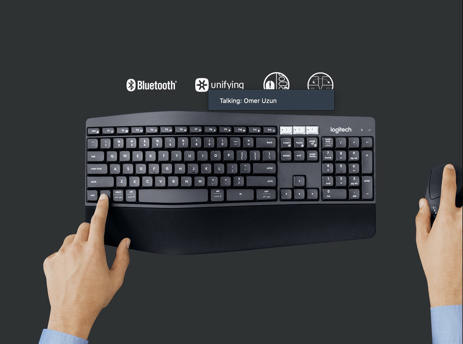  Logitech MK850 Kablosuz Klavye Mouse Set 920-008230