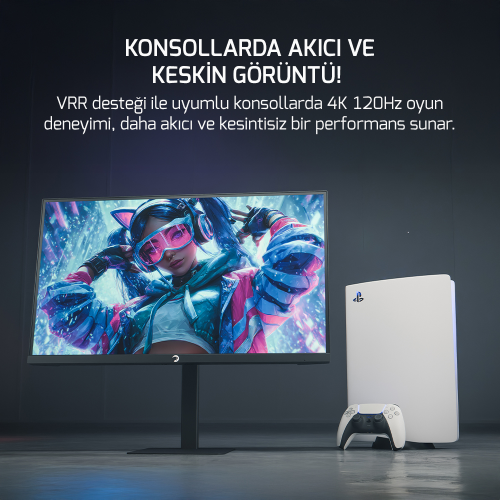GamePower Kaze Dual 27″ 0.5Ms 4K 160Hz - FHD 320Hz Fast IPS Pivot Dual Mod Gaming Monitör (Sıfır Ölü Piksel Garantili)