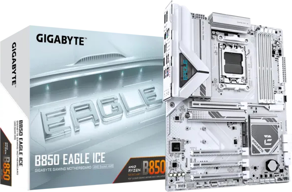 Gigabyte B850 EAGLE ICE AM5 DDR5 8200MHz (OC) ATX Gaming Anakart
