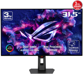 ASUS ROG STRIX XG32UCWMG 31.5″ 240Hz 0.03ms Çift Mod UHD/FHD (480Hz)  HDR 400 True Black Glossy WOLED Gaming (Oyuncu) Monitör