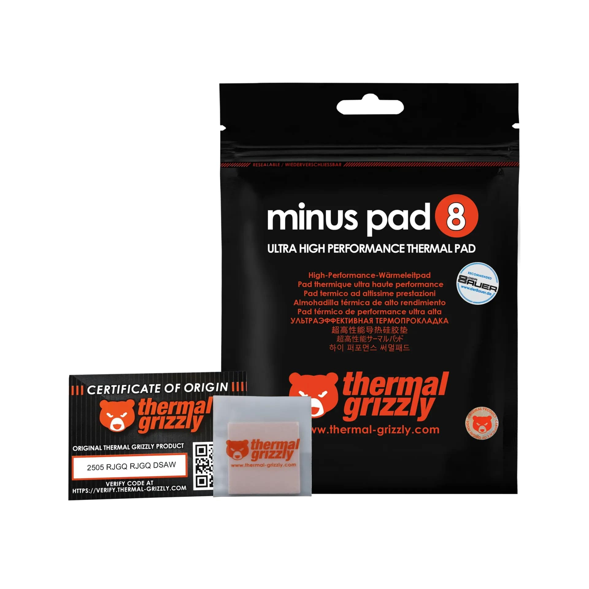 Thermal Grizzly TG-MP8-30-30-10-1R Minus Pad 8 30x30x1mm Termal Pad