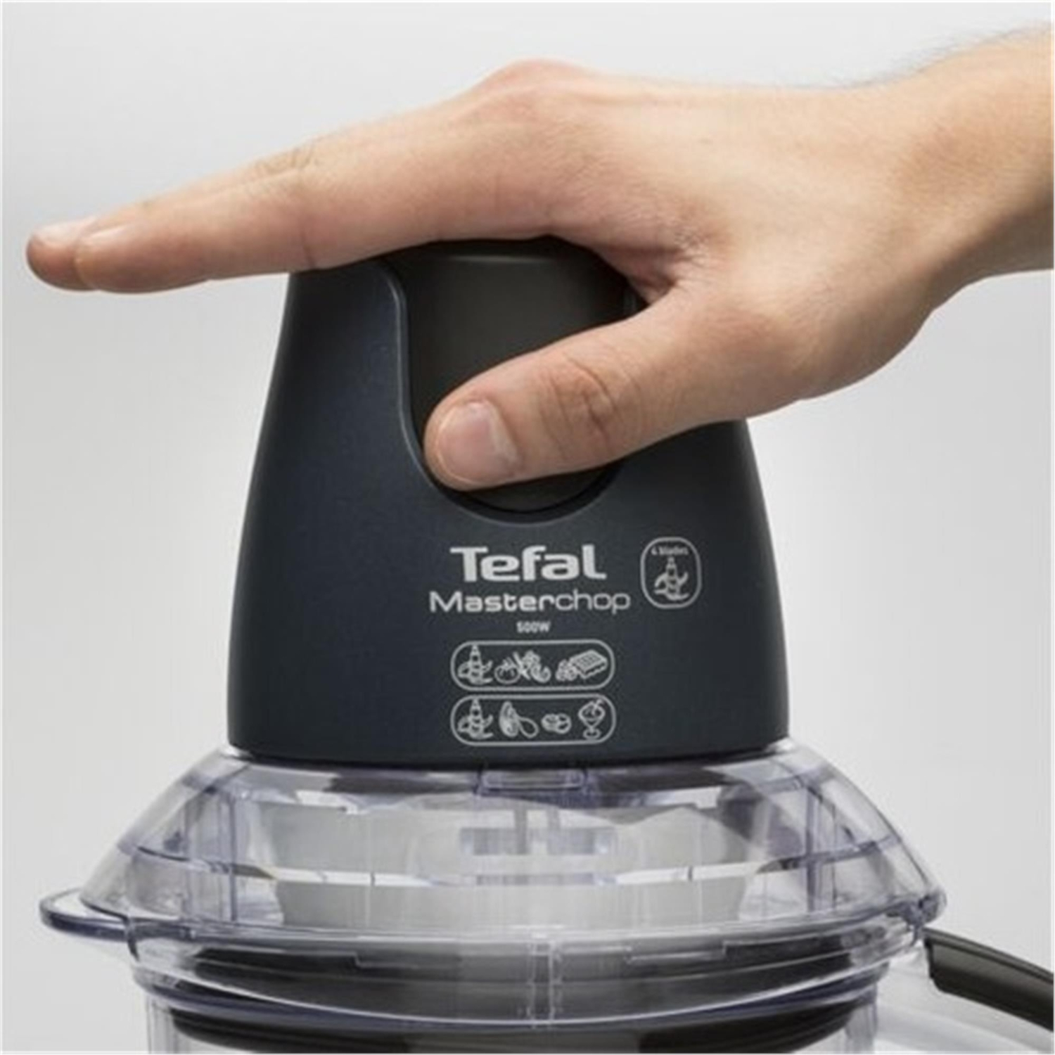 Tefal MasterChop XXL Maxi Siyah 500 W 4 Bıçaklı Doğrayıcı