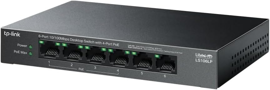 TP-Link LS106LP 6 Port 10/100 PoE Switch