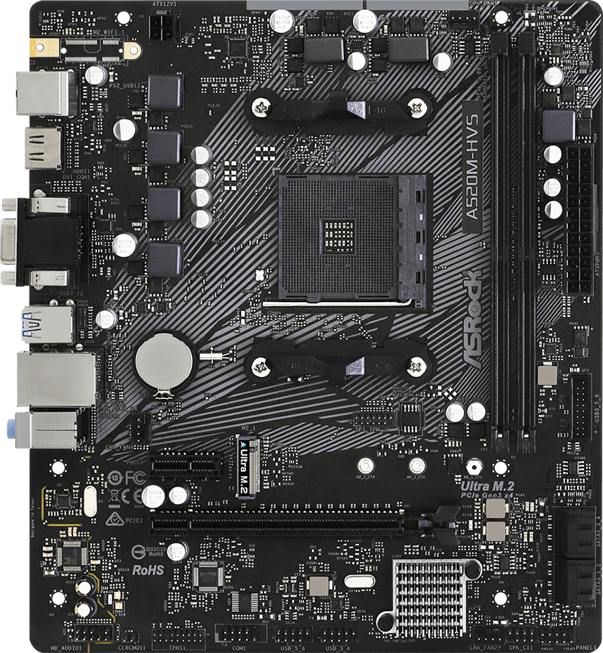 Asrock A520M-HVS 90-MXBE60-A0UAYZ Gaming Anakart