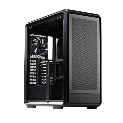 Cooler Master MasterFrame 600TG Mesh MF600M-KGNN-S01 2x200mm(Ön)-1x120mm(Arka) Fan ATX BTF Alüminyum Siyah Mid Tower Gaming (Oyuncu) Kasası