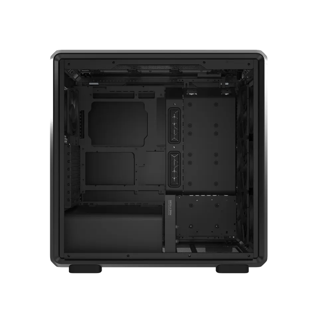 Cooler Master MasterFrame 600TG Mesh MF600M-KGNN-S01 2x200mm(Ön)-1x120mm(Arka) Fan ATX BTF Alüminyum Siyah Mid Tower Gaming (Oyuncu) Kasası