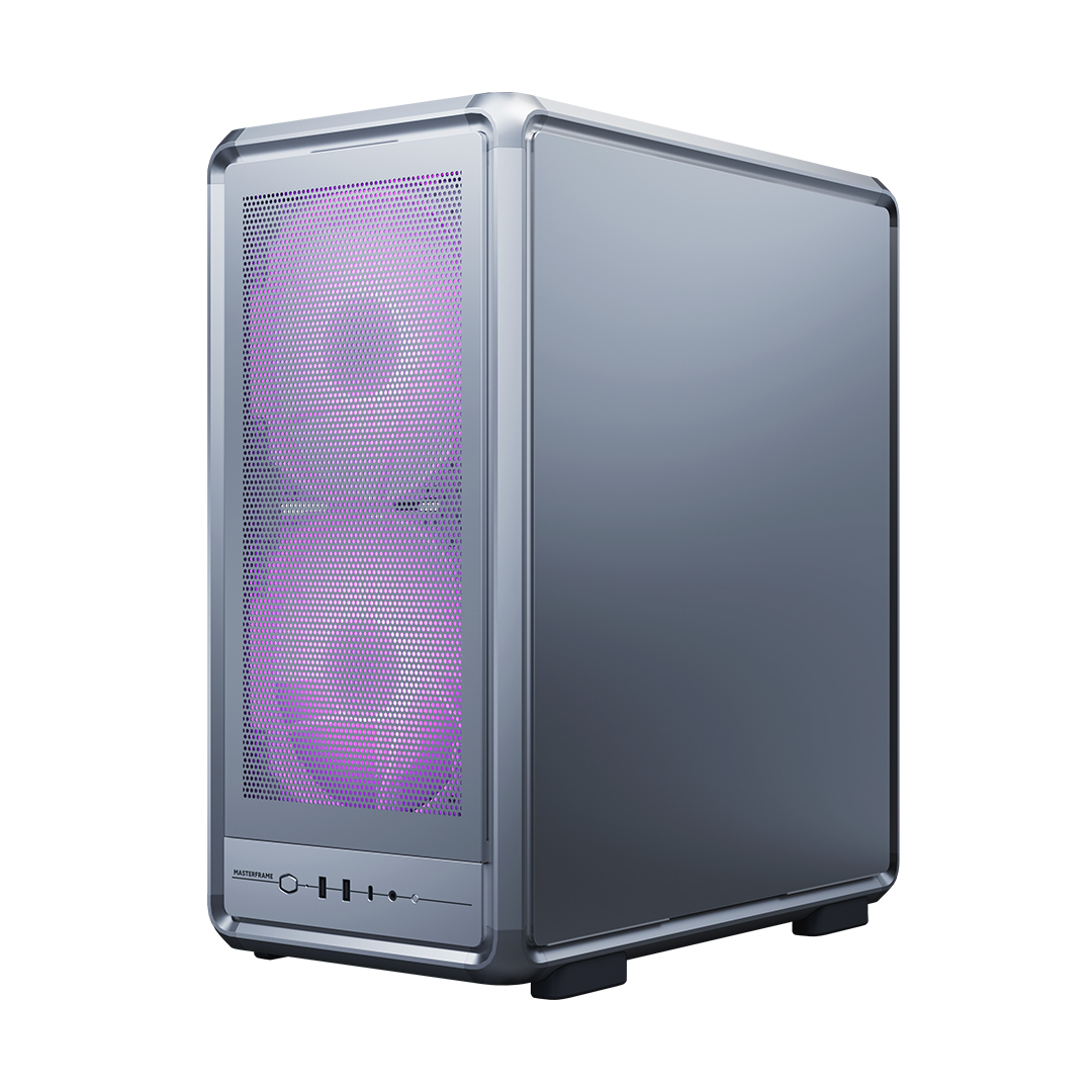 Cooler Master MasterFrame 500TG Mesh MF500M-SHNN-S01 2x200mm(Ön)-1x120mm(Arka) Fan ATX BTF Alüminyum Gümüş Gri Mid Tower Gaming (Oyuncu) Kasası