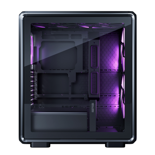 Cooler Master MasterFrame 500TG Mesh MF500M-KHNN-S01 2x200mm(Ön)-1x120mm(Arka) Fan ATX BTF Alüminyum Siyah Mid Tower Gaming (Oyuncu) Kasası