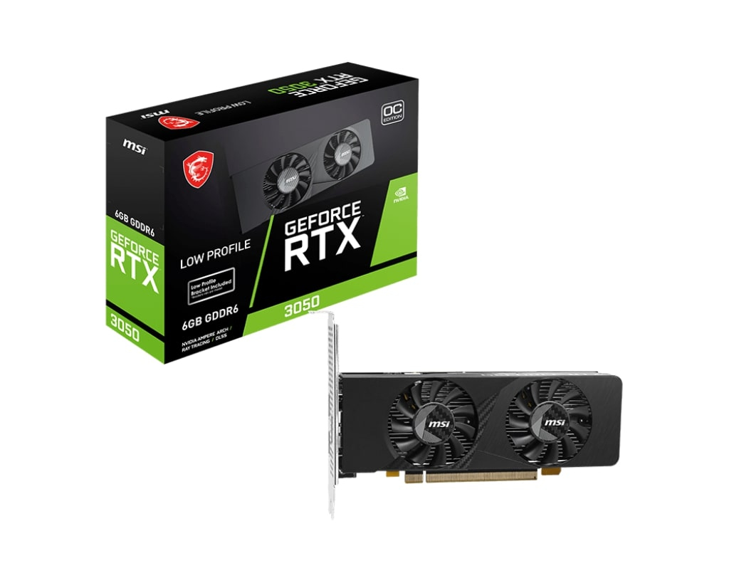 MSI GeForce RTX 3050 LP E 6G OC GDDR6 96Bit DX12 Gaming (Oyuncu) Ekran Kartı