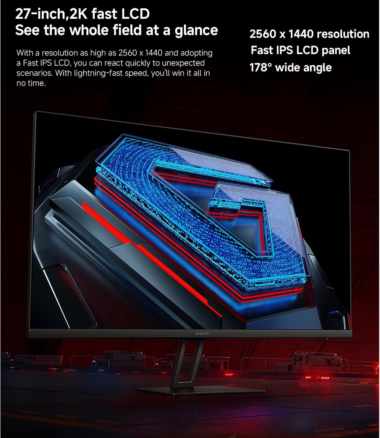 Xiaomi G27Qi P27QCA-RGGL 27″ 180Hz 1ms 2K QHD IPS Gaming (Oyuncu) Monitör