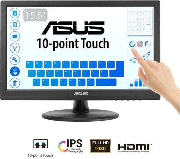 ASUS VT169HE 16″ 60Hz 5ms Flicker free  Full HD IPS Dokunmatik Monitör
