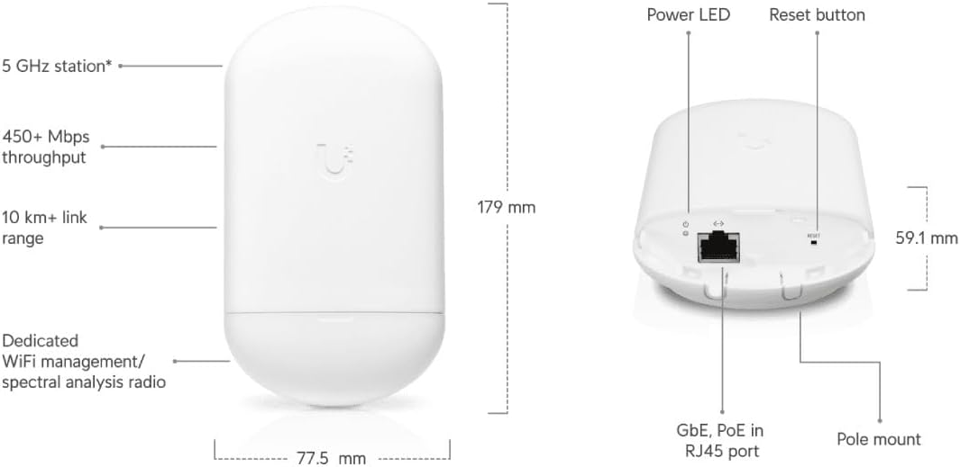 Ubiquiti NanoStation Loco5AC 450 Mbps Dış Ortam Access Point