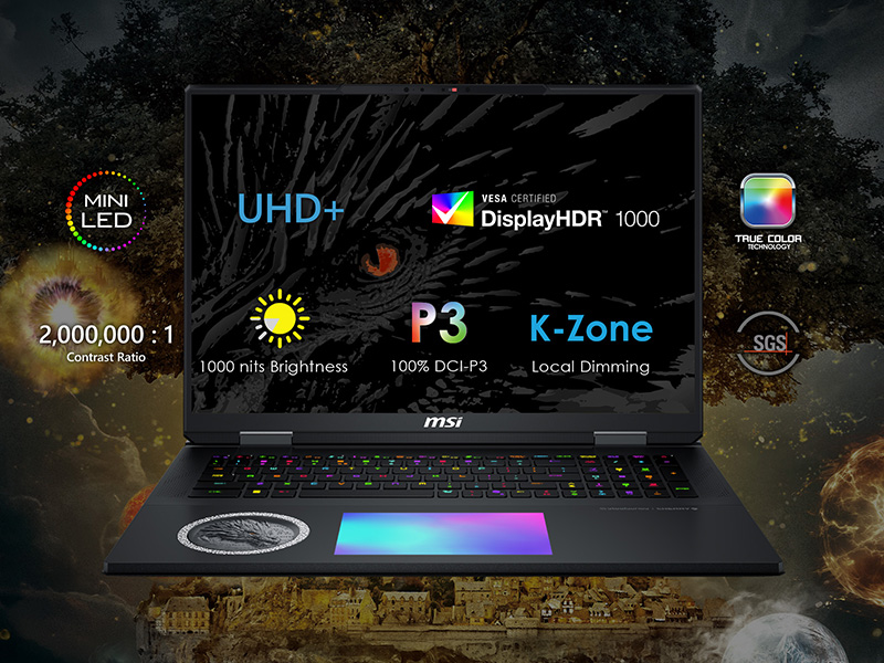 MSI Titan 18 HX Dragon Edition Norse Myth A2XWJG-272TR Intel Core Ultra 9 285HX 96GB DDR5 6TB SSD 24GB RTX5090 GDDR7 18″ 4K UHD+ 120Hz Mini LED W11 Pr