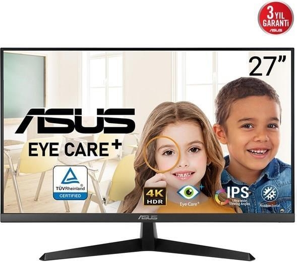 ASUS VY27UQ 27″ 5ms 60Hz  Eye Care HDR-10 4K Ultra HD IPS Monitör