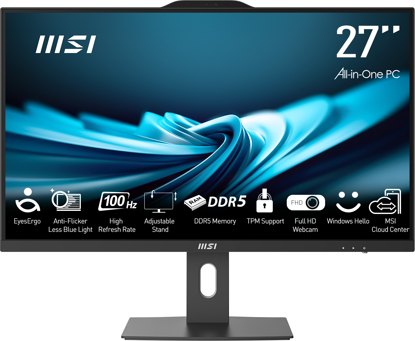 MSI PRO AP272P 14M-886XEU 27 FHD (1920X1080) I7-14700 16GB DDR5 1TB SSD FDOS SIYAH AIO PC