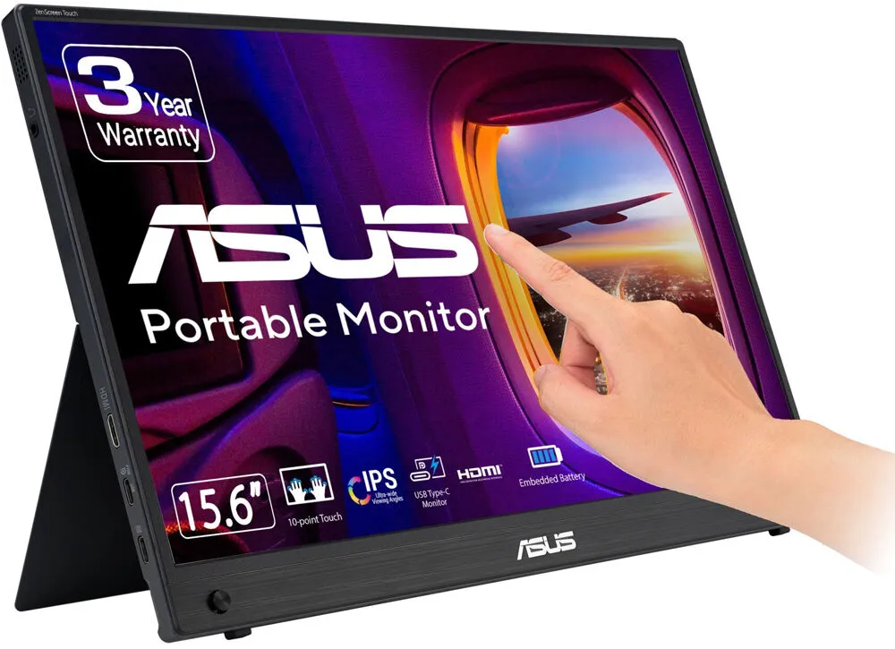 ASUS ZenScreen Touch MB16AMTR 16″ 5ms 60Hz  Full HD IPS Taşınabilir Dokunmatik Monitör