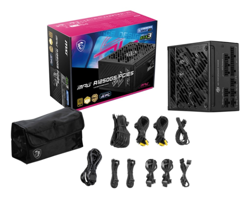 MSI MPG A1250GS PCIE5 1250W 80+ Platinum Full Modüler Power Supply