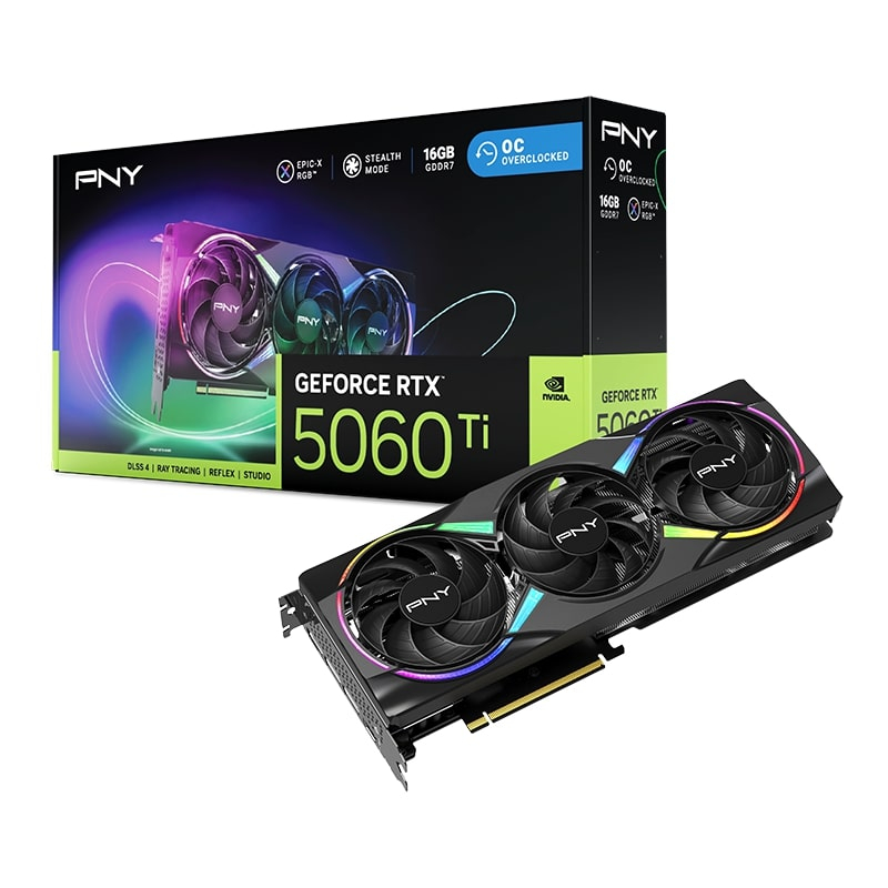 グラフィックボード・グラボ・ビデオカード PNY GEFORCE RTX 5060 Ti 16GB GDDR7 PNY GeForce RTX 5060 Ti 16GB GDDR7 OC Ekran Kartı