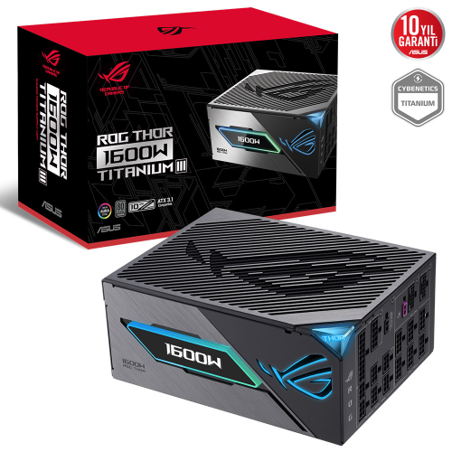 ASUS ROG-THOR-1600T3 1600W 80 Plus Titanium III 135mm Full Modüler Gaming (Oyuncu) Güç Kaynağı