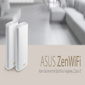 ASUS ZenWiFi AX Hybrid XP4 Wi-Fi 6 Mesh Sistemi (Beyaz İkili Paket)