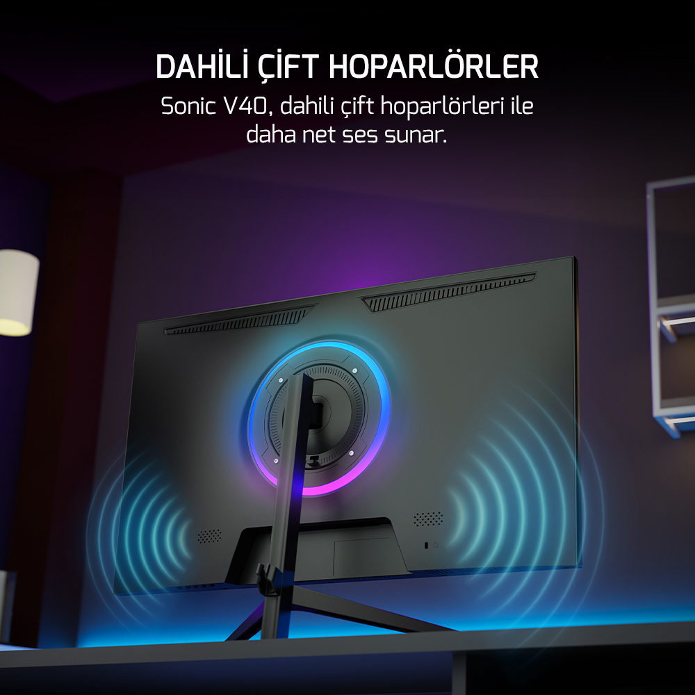GamePower Sonic V40 27″ 240Hz 0.5Ms Fast IPS Fhd RGB Gaming Monitör (Sıfır Ölü Piksel Garantili)