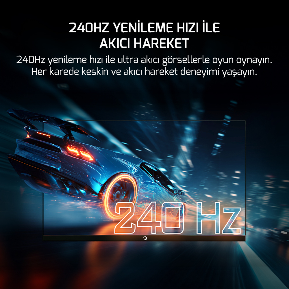 GamePower Sonic V40 27″ 240Hz 0.5Ms Fast IPS Fhd RGB Gaming Monitör (Sıfır Ölü Piksel Garantili)