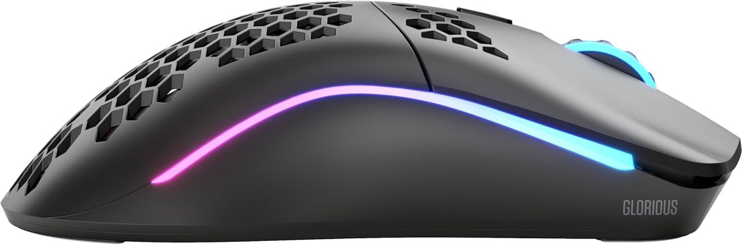 Glorious Model O GLO-MS-OW-MB Mat Siyah RGB Şarjlı Optik Kablosuz Oyuncu Mouse