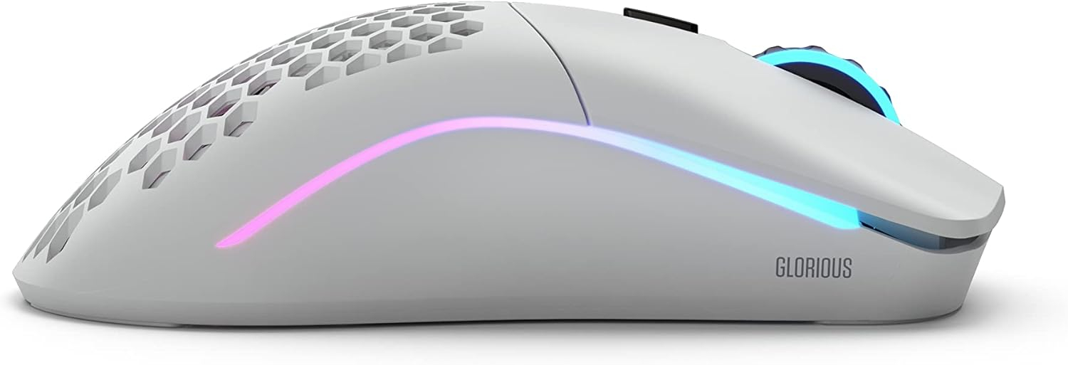 Glorious Model O GLO-MS-OW-MW Mat Beyaz RGB Şarjlı Optik Kablosuz Oyuncu Mouse