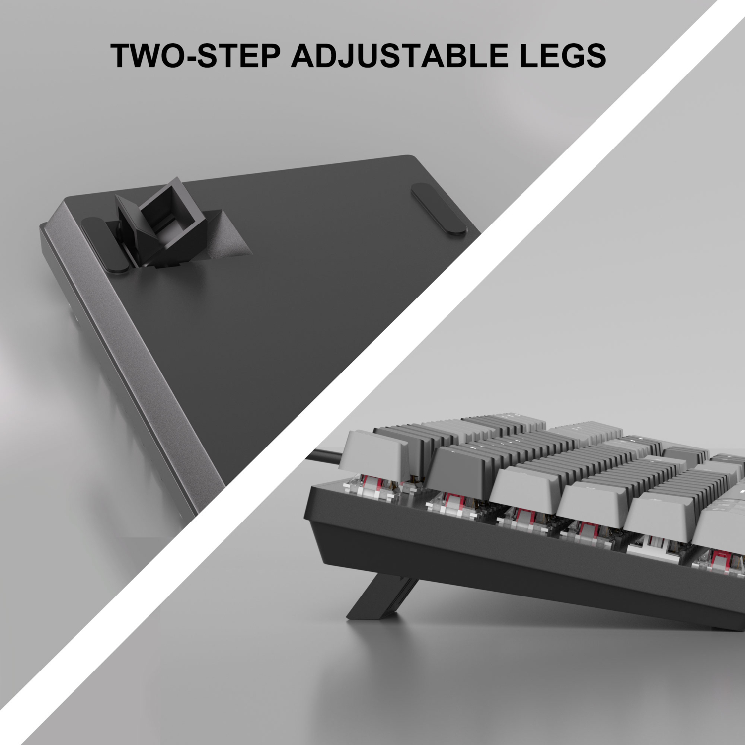 MageGee MK-STORM 104 Tuş Red Switch Kablolu Türkçe Q Gri-Siyah Gaming Klavye