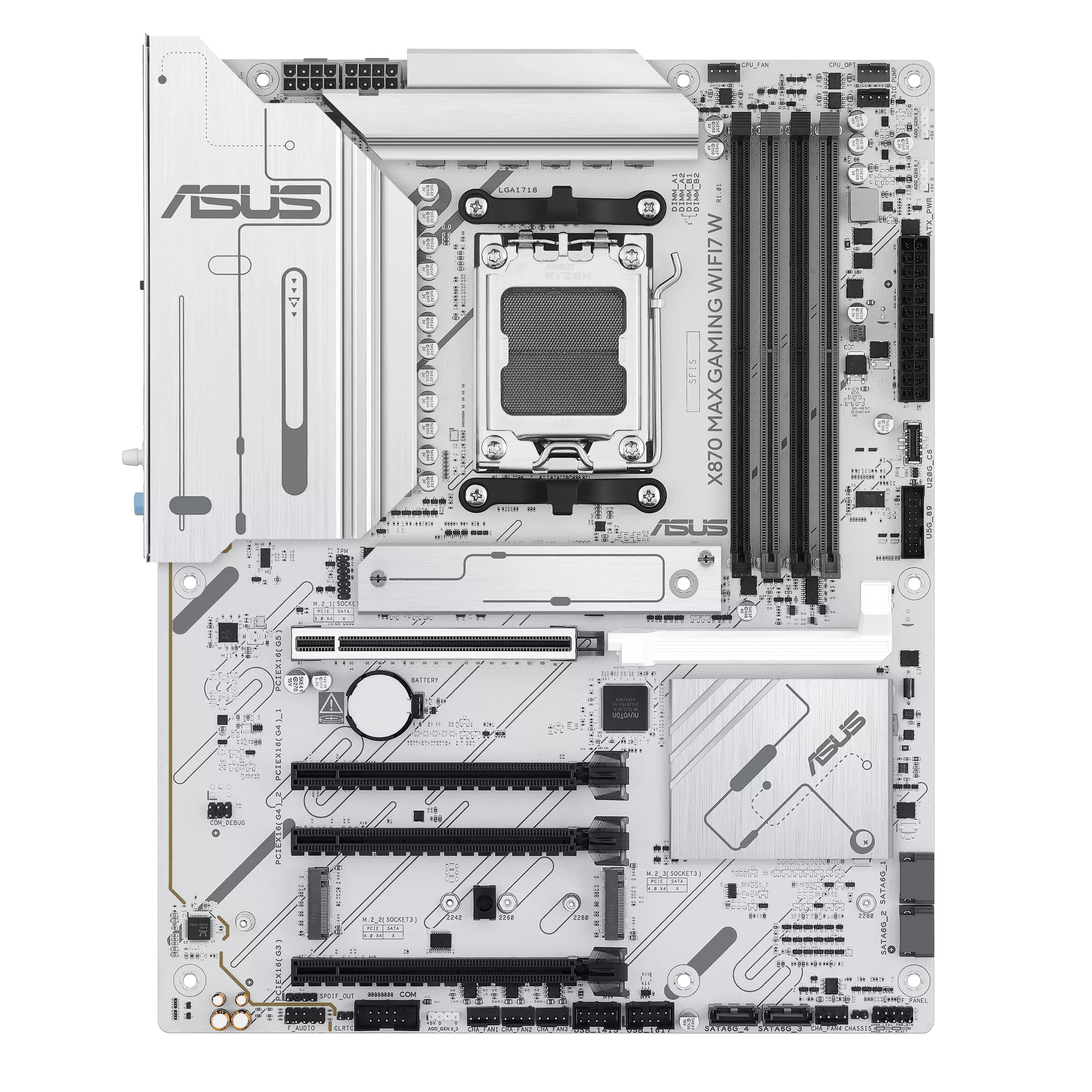 ASUS X870 MAX GAMING WIFI7 W AM5 DDR5 8000+(OC) MHz ATX Gaming (Oyuncu) Anakart