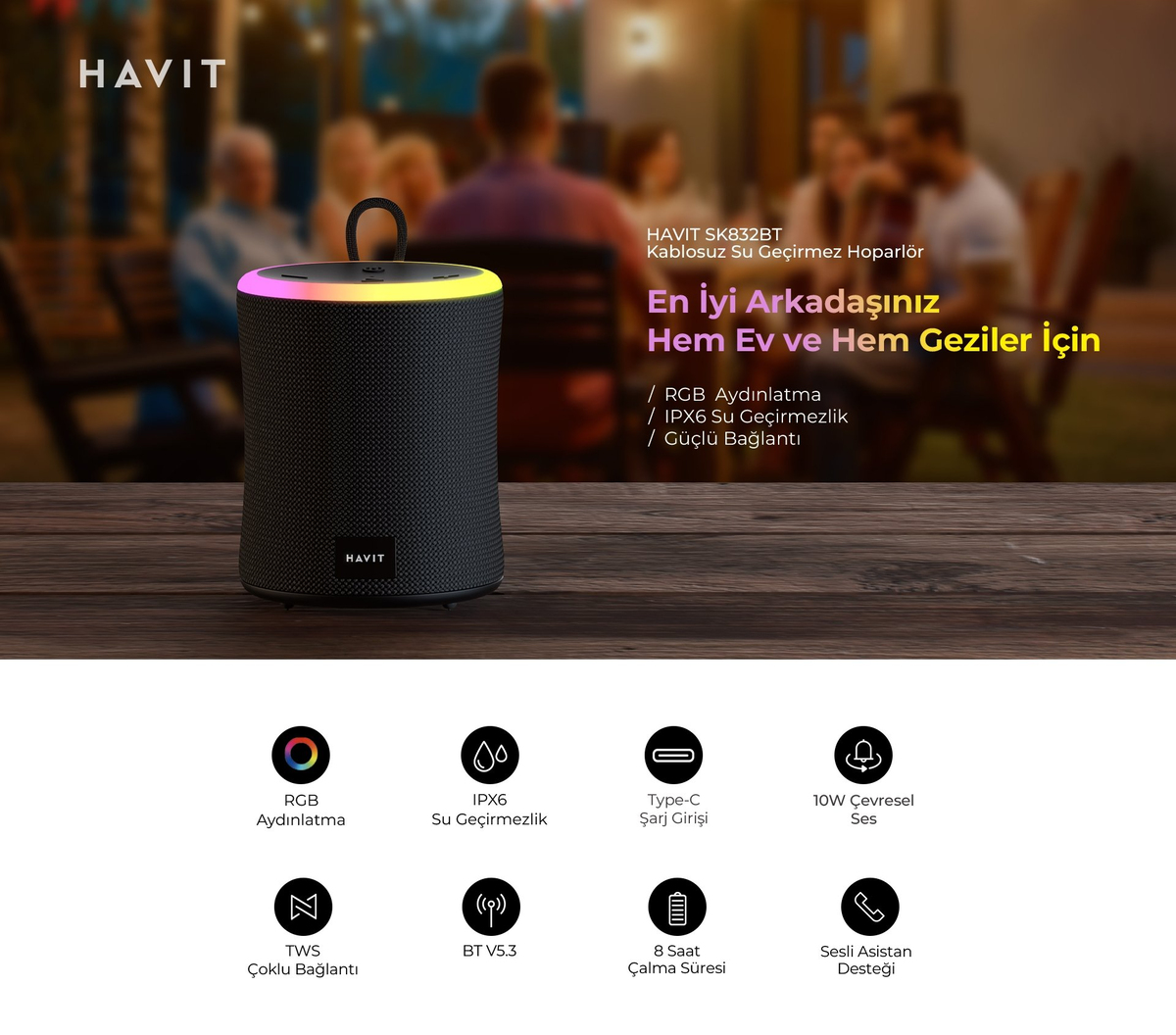 Havit SK832BT Bluetooth Hoparlör